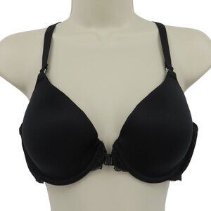 Maidenform 36B 07112 One Fab Fit Extra Coverage Lace T Back Bra Black Underwire